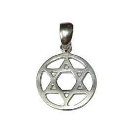 Pingente Estrela De Davi Em Prata - Id 5814