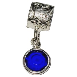 PINGENTE BERLOQUE ZIRCONIA AZUL EM PRATA 925 - ID 7079