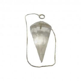 Pendulo de Cristal de Rocha em Prata 925 - Id 5888