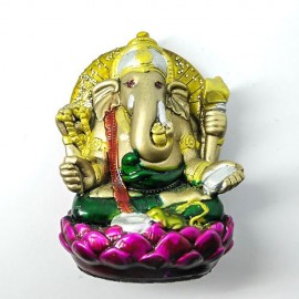 Estatua Ganesha Flor De Lotus - G-14d 