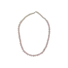 COLAR QUARTZO ROSA NATURAL EM PRATA 925 - ID 6107