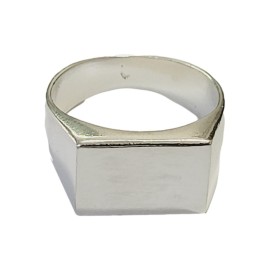 Anel Chapa 10X15 mm em Prata 925 - ID 5949