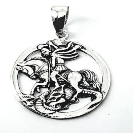 Pingente S�o Jorge Em Prata - Id 5277