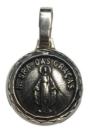 Pingente Nossa Senhora Das Gra�as Em Prata 925 - Id 6157