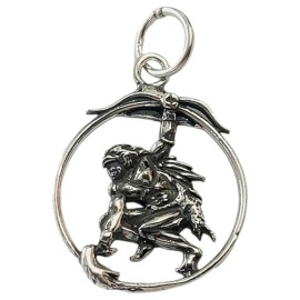 PINGENTE OXOSSI MEDALHA EM PRATA 925 - ID 6566