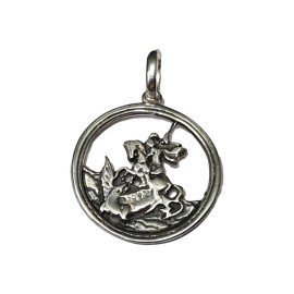 Pingente S�o Jorge Em Prata - Id 5816