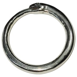 ANEL OROBORUS EM PRATA 925 - ID 6902 Tamanho:13 E 27