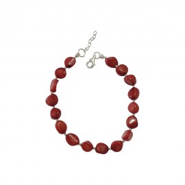 PULSEIRA CORAL NATURAL EM PRATA 925 - ID 6340