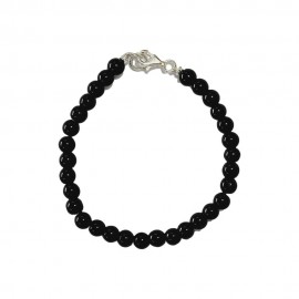 PULSEIRA ONIX NATURAL EM PRATA 925 - ID 5977