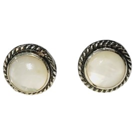 BRINCO MADRE PEROLA REDONDA TARRAXA EM PRATA 925 - ID 7097