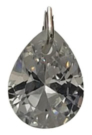 Pingente Zirconia Gota Em Prata 925 - Id 6156