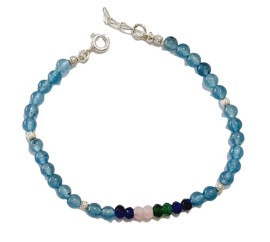 Pulseira Apatita  Em Prata 925 - Id 5704