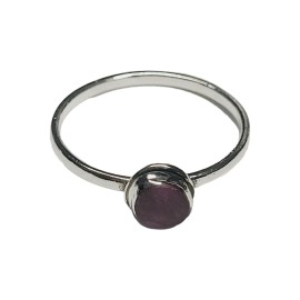 Anel Rubi Em Prata 925 - Id 6628